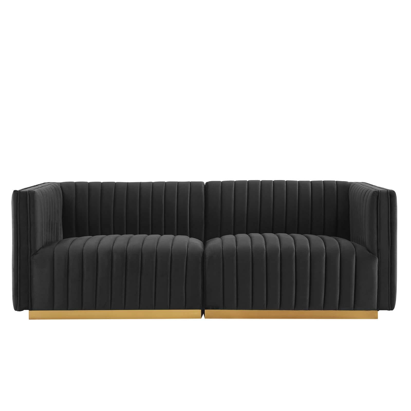 Modway Furniture Modern Conjure Channel Tufted Performance Velvet Loveseat - EEI-5842