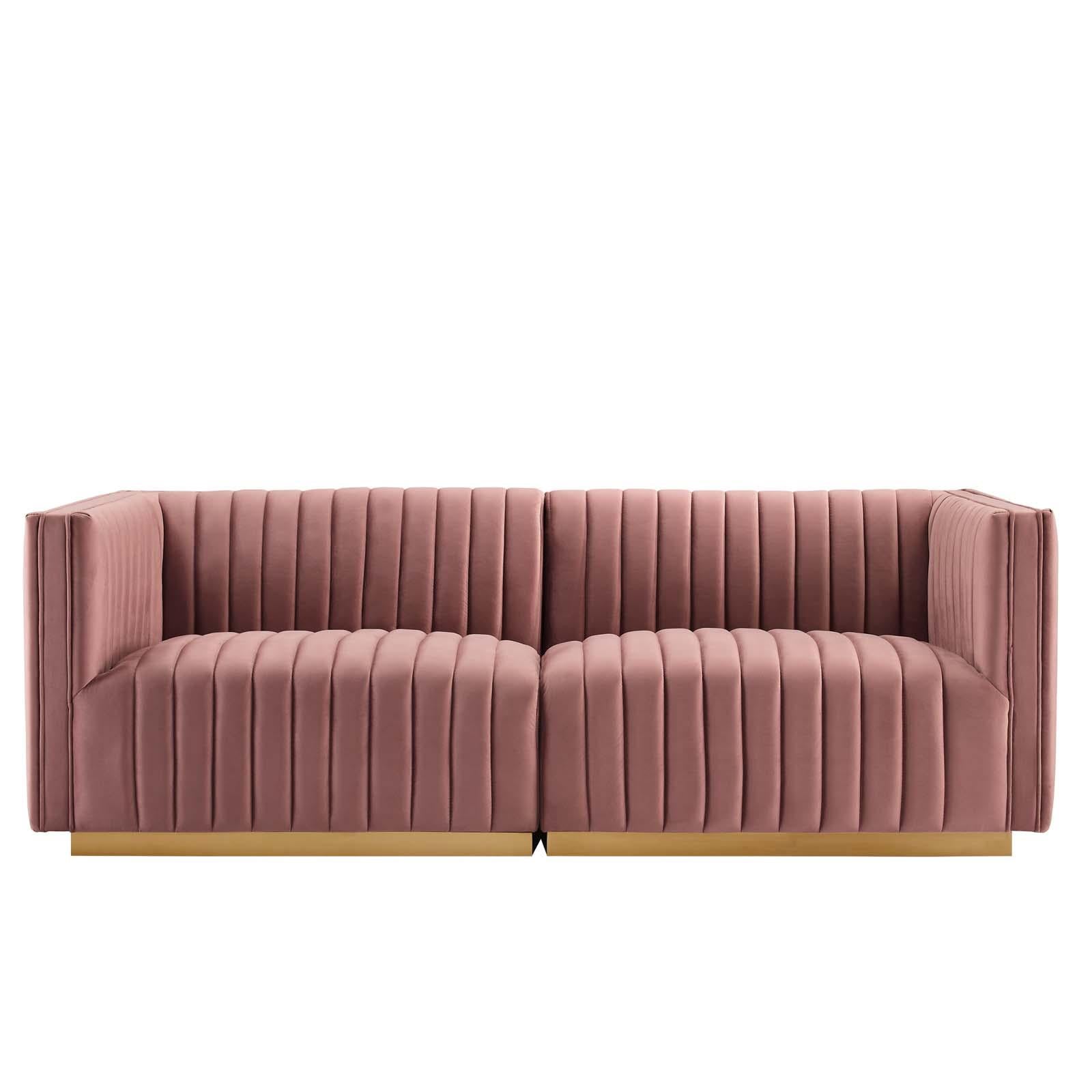 Modway Furniture Modern Conjure Channel Tufted Performance Velvet Loveseat - EEI-5842