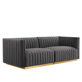 Modway Furniture Modern Conjure Channel Tufted Performance Velvet Loveseat - EEI-5842