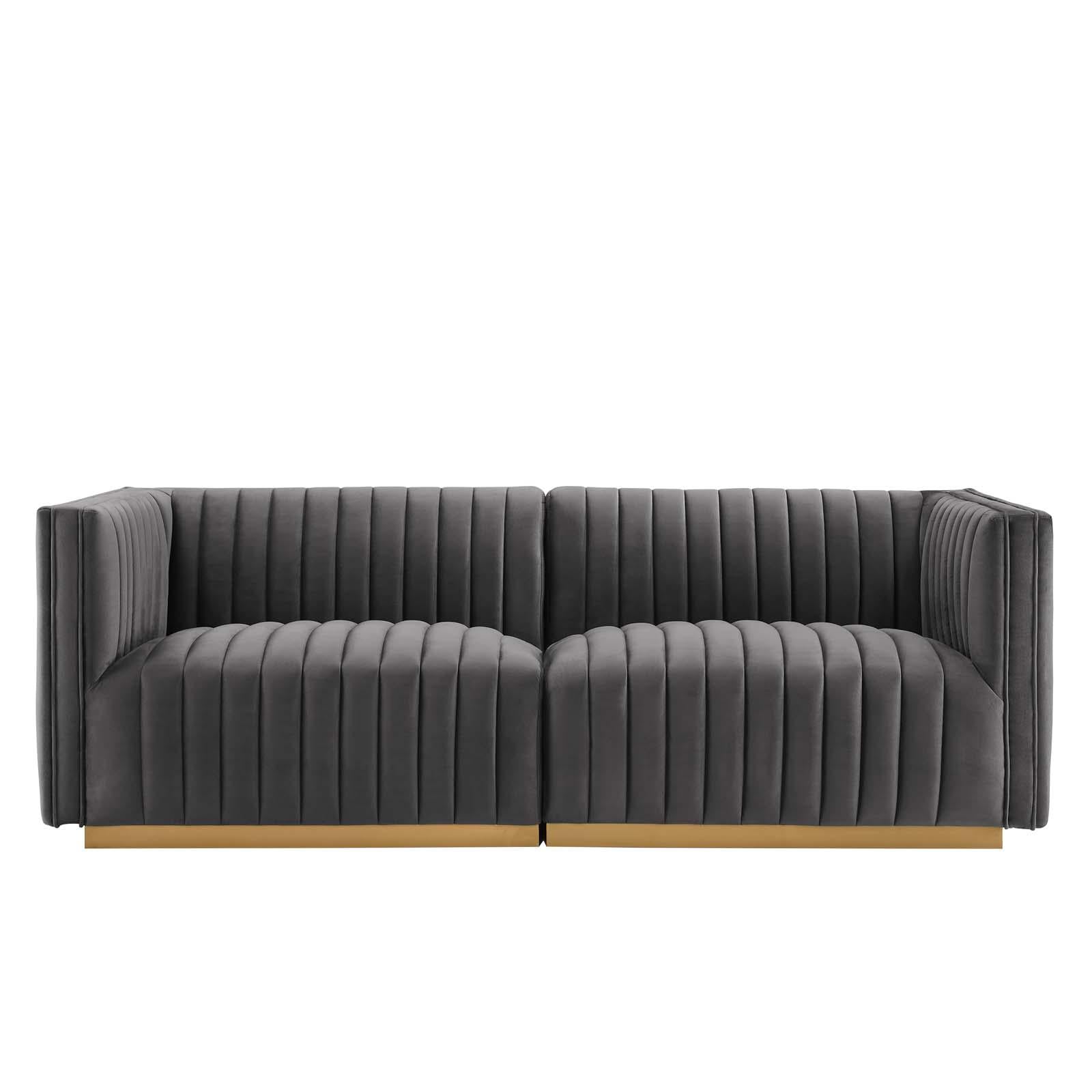 Modway Furniture Modern Conjure Channel Tufted Performance Velvet Loveseat - EEI-5842