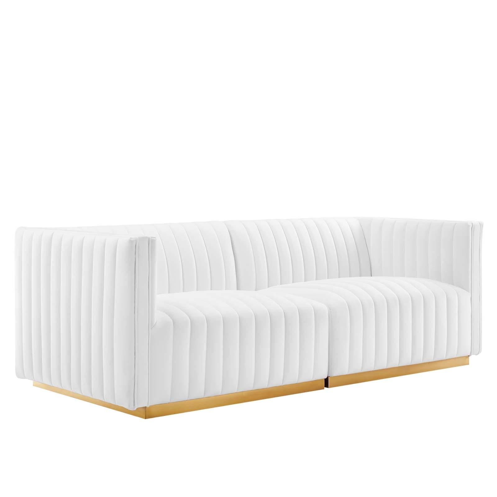 Modway Furniture Modern Conjure Channel Tufted Performance Velvet Loveseat - EEI-5842