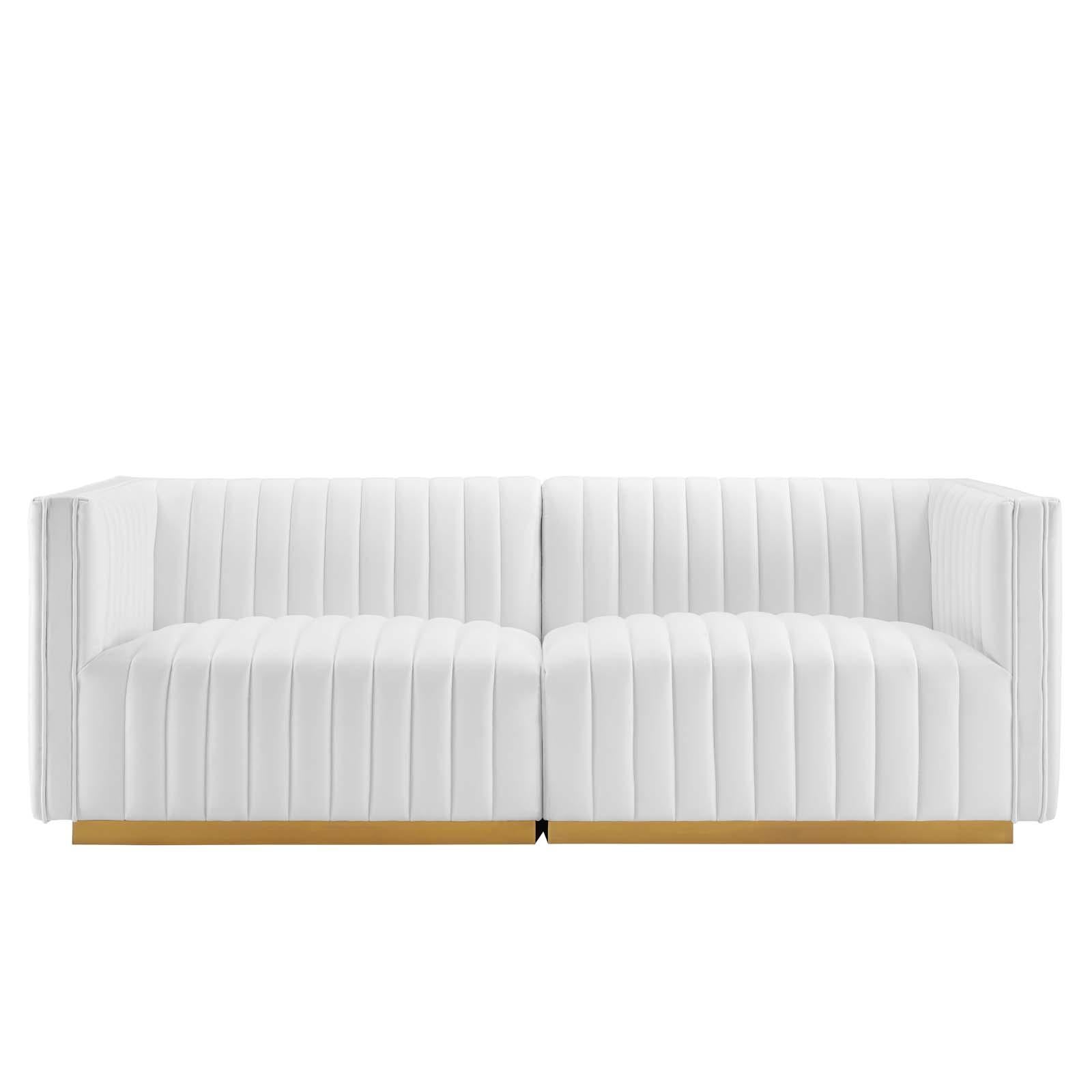 Modway Furniture Modern Conjure Channel Tufted Performance Velvet Loveseat - EEI-5842