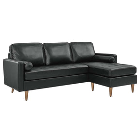 Modway Furniture Modern Valour 78" Leather Apartment Sectional Sofa - EEI-5872