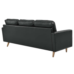 Modway Furniture Modern Valour 78" Leather Apartment Sectional Sofa - EEI-5872