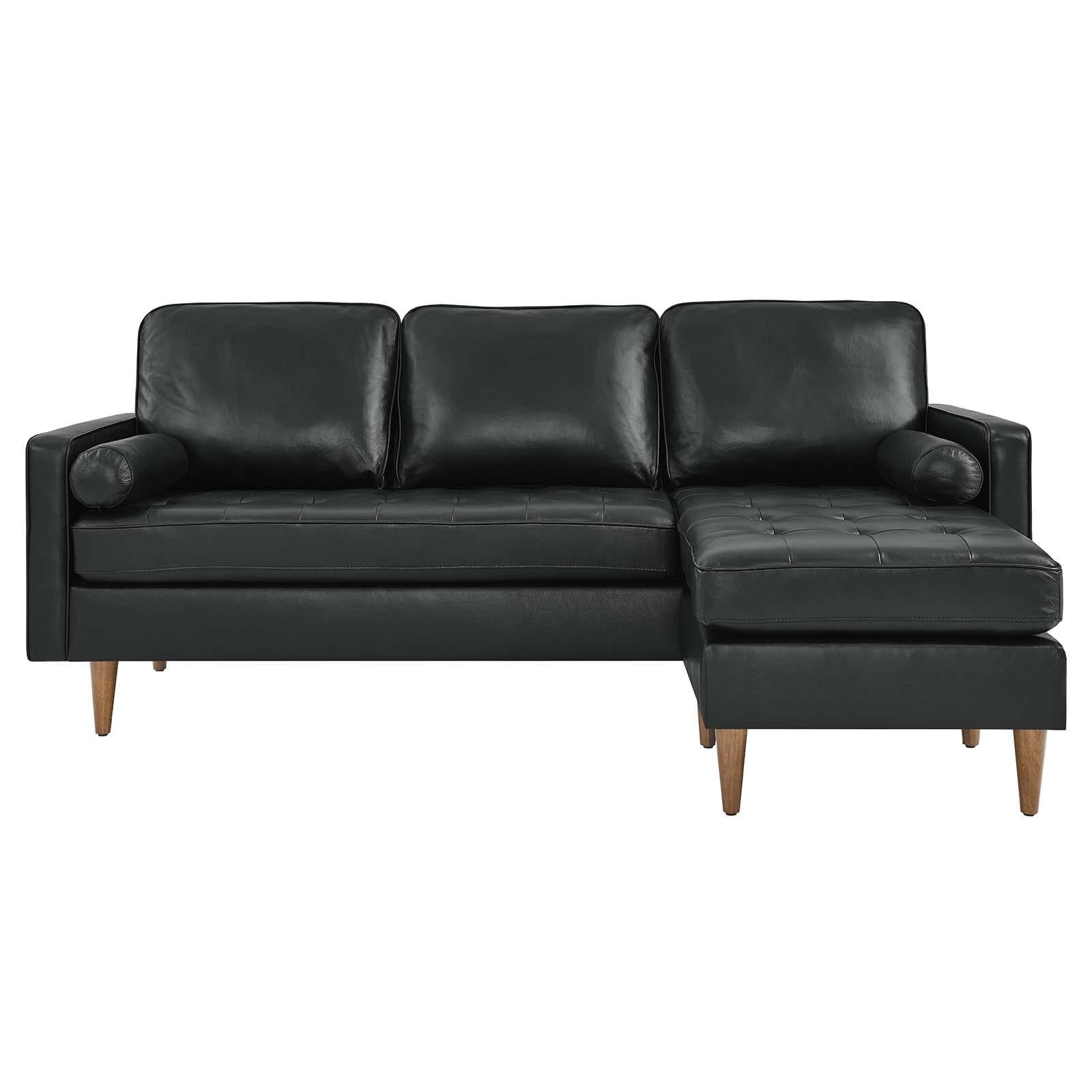 Modway Furniture Modern Valour 78" Leather Apartment Sectional Sofa - EEI-5872