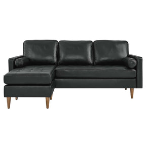 Modway Furniture Modern Valour 78" Leather Apartment Sectional Sofa - EEI-5872