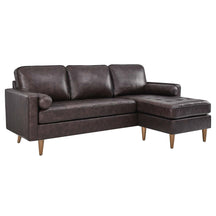 Modway Furniture Modern Valour 78" Leather Apartment Sectional Sofa - EEI-5872