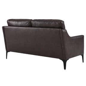 Modway Furniture Modern Corland Leather Loveseat - EEI-6020