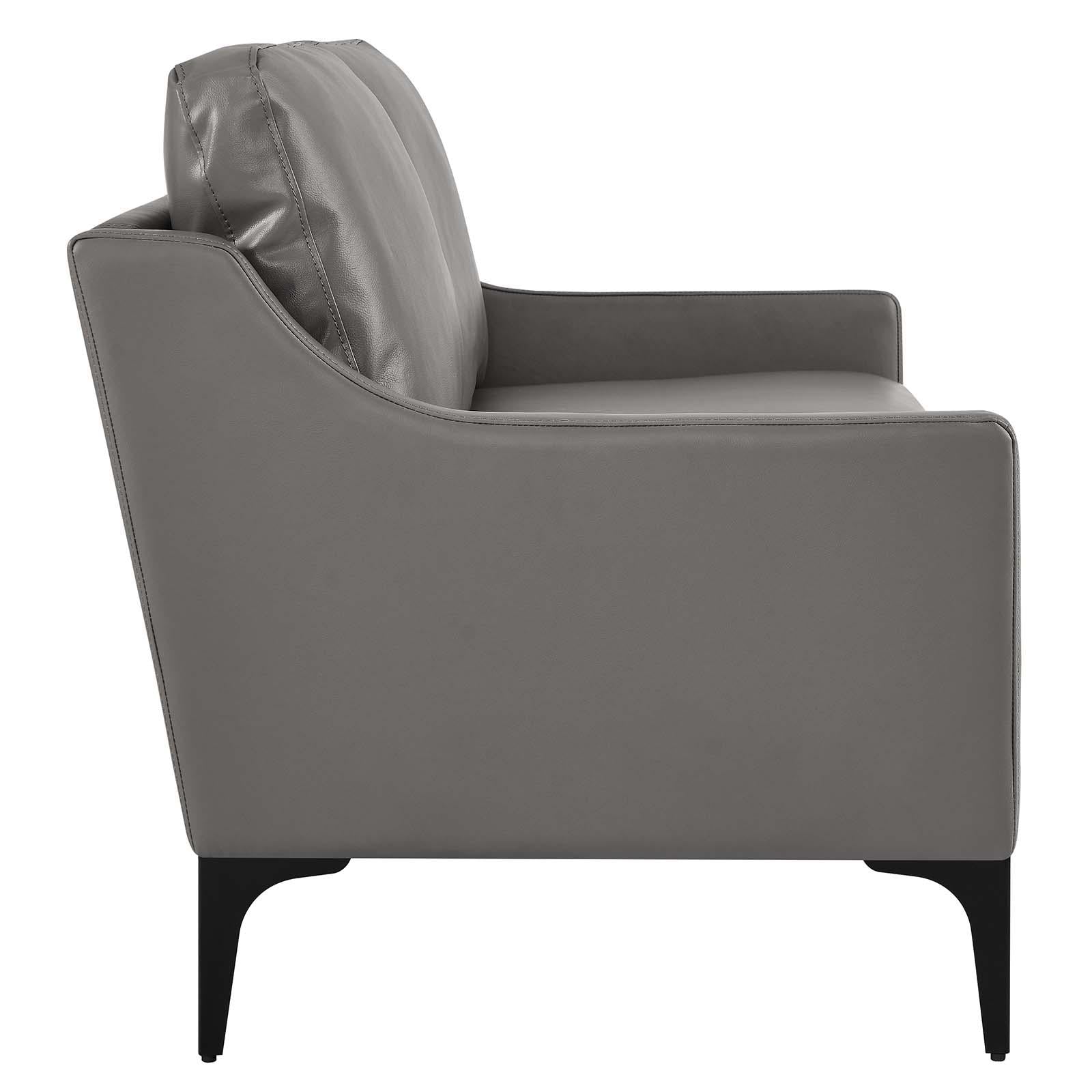 Modway Furniture Modern Corland Leather Loveseat - EEI-6020