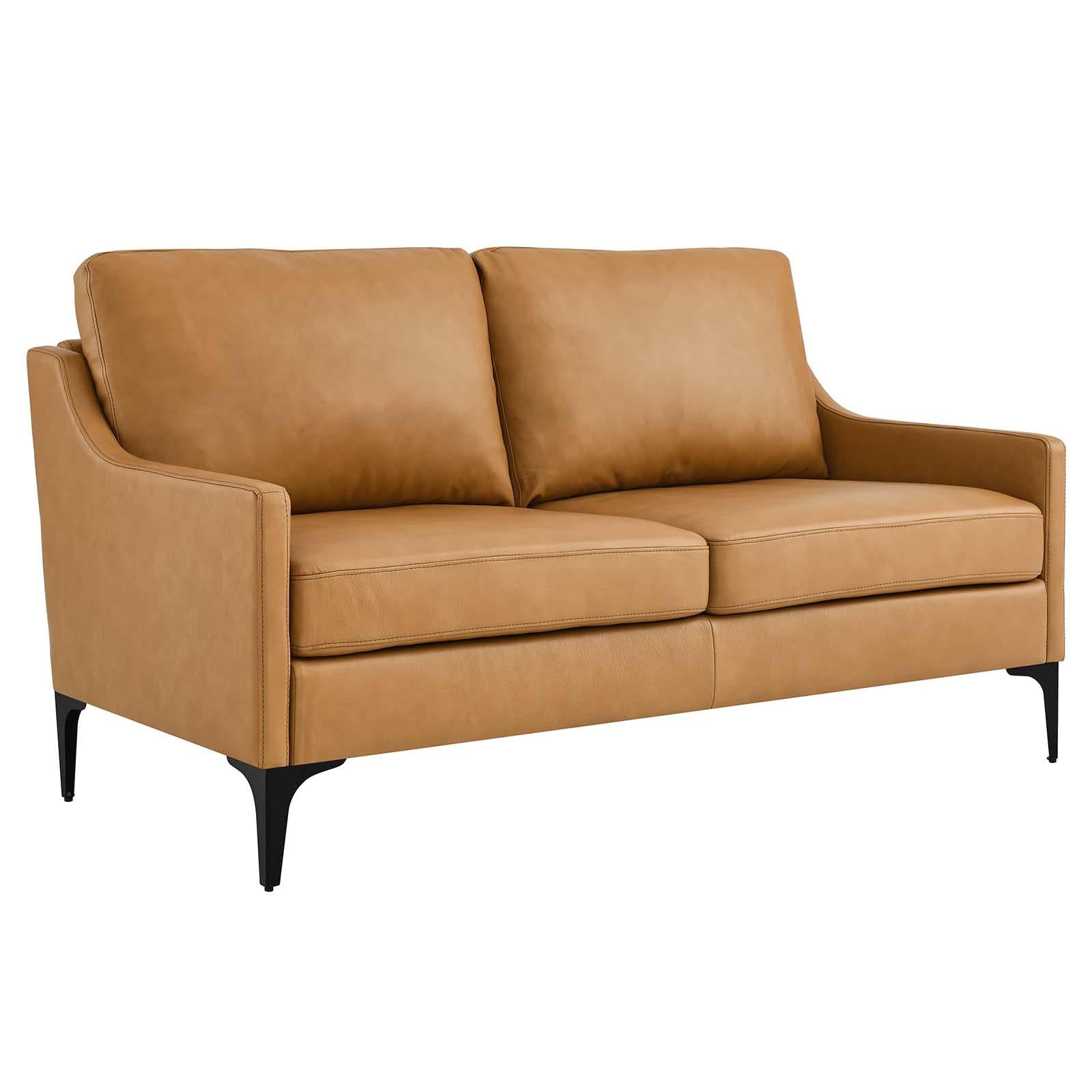 Modway Furniture Modern Corland Leather Loveseat - EEI-6020