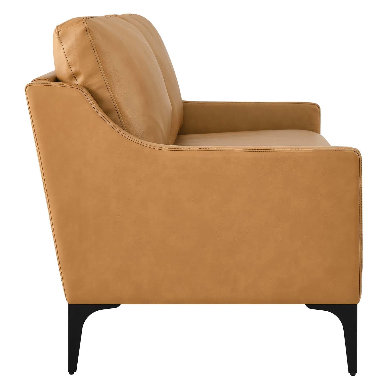 Modway Furniture Modern Corland Leather Loveseat - EEI-6020