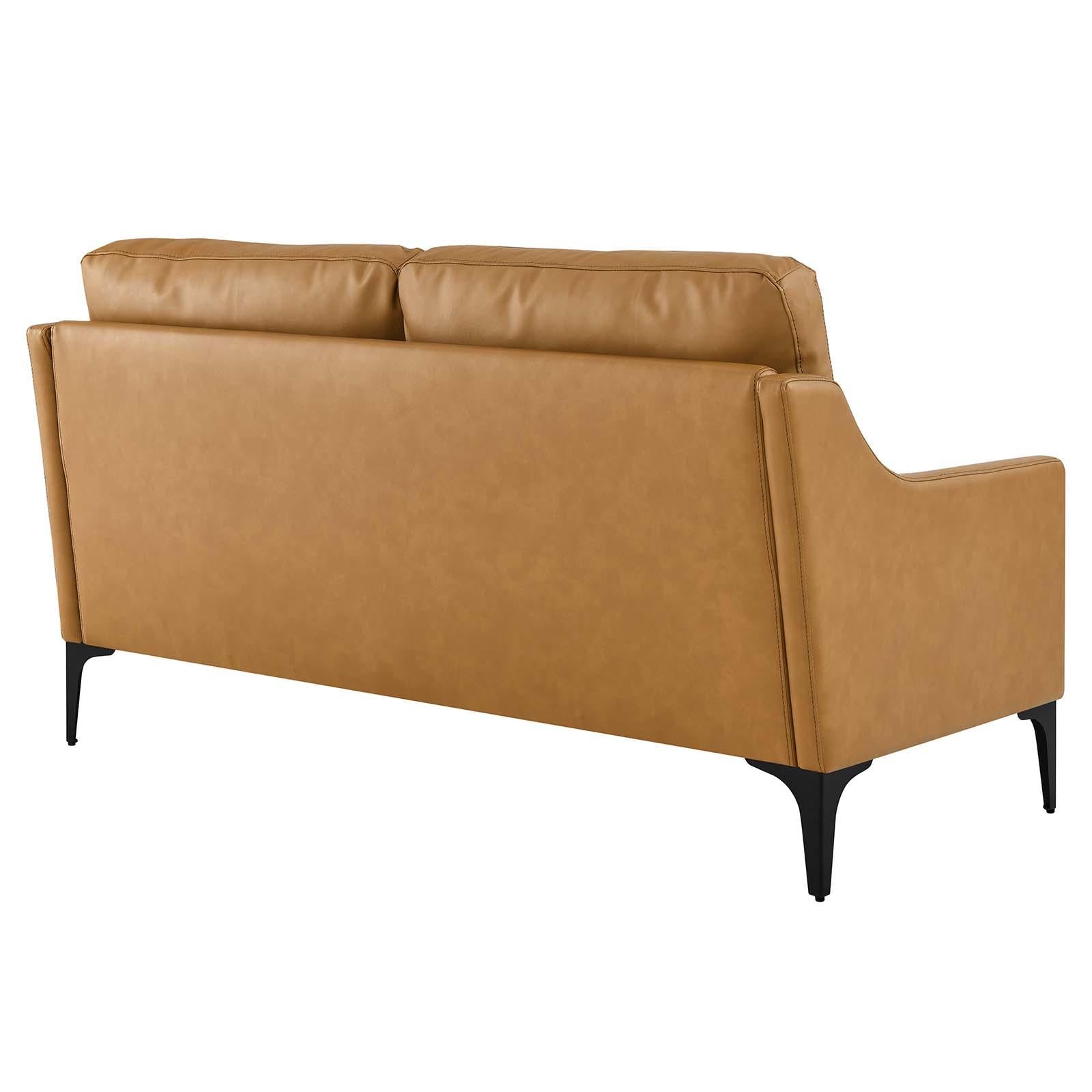 Modway Furniture Modern Corland Leather Loveseat - EEI-6020