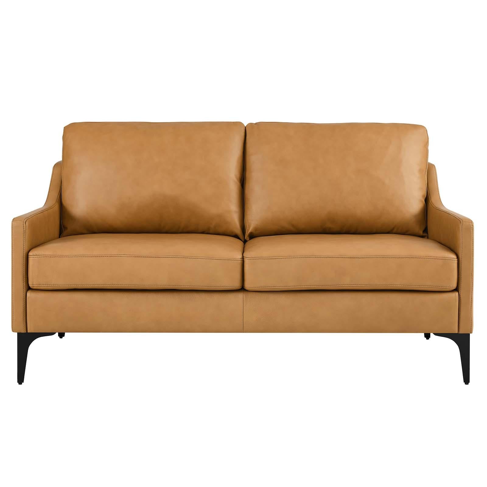 Modway Furniture Modern Corland Leather Loveseat - EEI-6020