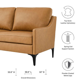 Modway Furniture Modern Corland Leather Loveseat - EEI-6020