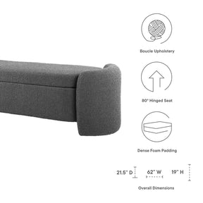 Modway Furniture Modern Nebula Boucle Upholstered Bench - EEI-6056