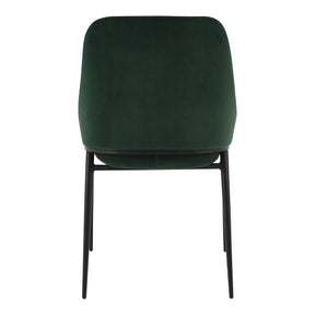 Moe's Home Collection Sedona Dining Chair Green Velvet-Set of Two - EJ-1034-16