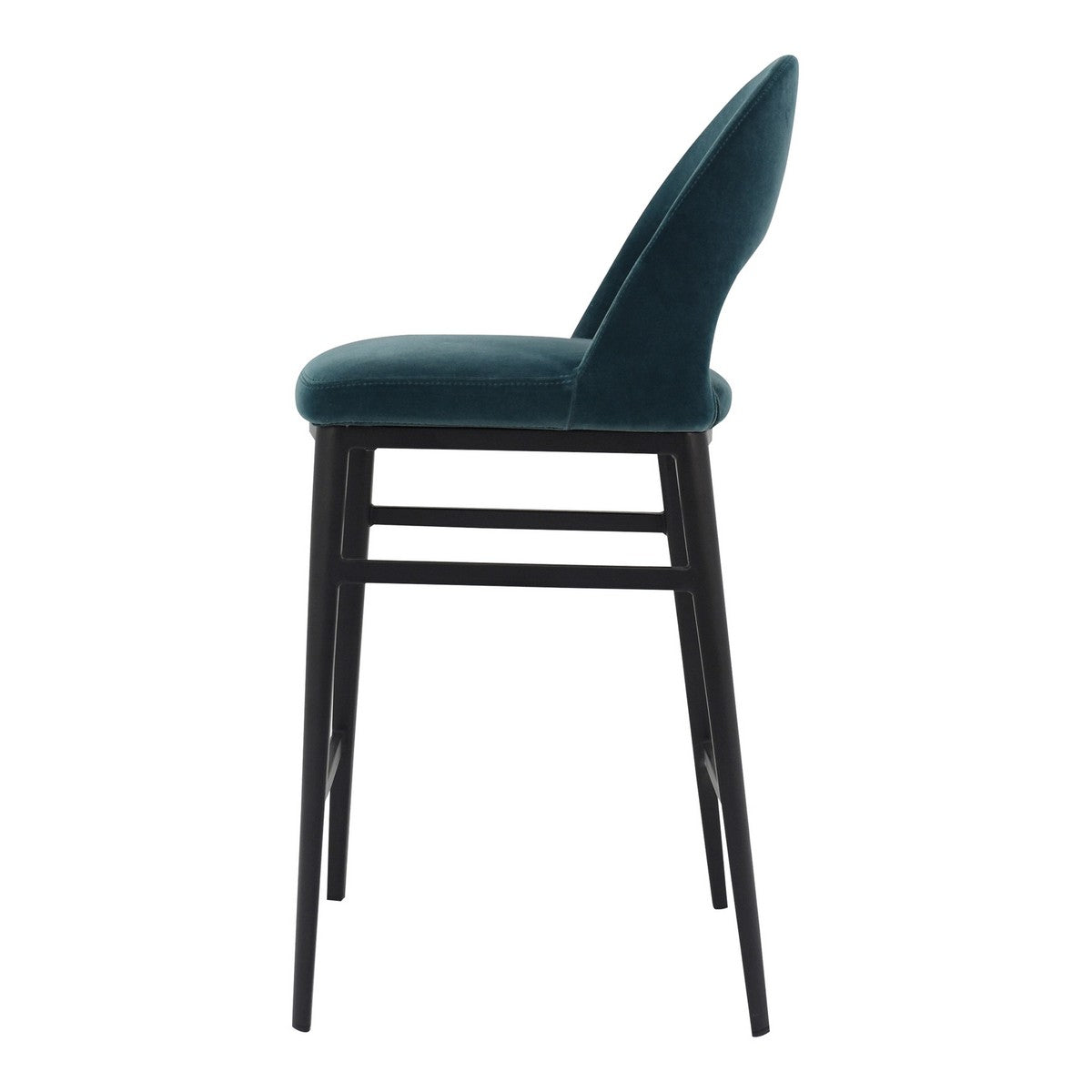 Moe's Home Collection Roger Counter Stool Teal Velvet - EJ-1036-36