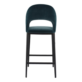 Moe's Home Collection Roger Counter Stool Teal Velvet - EJ-1036-36