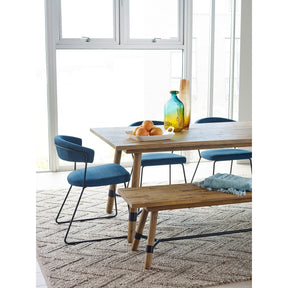 Moe's Home Collection Adria Dining Chair Blue-Set of Two - HK-1010-50