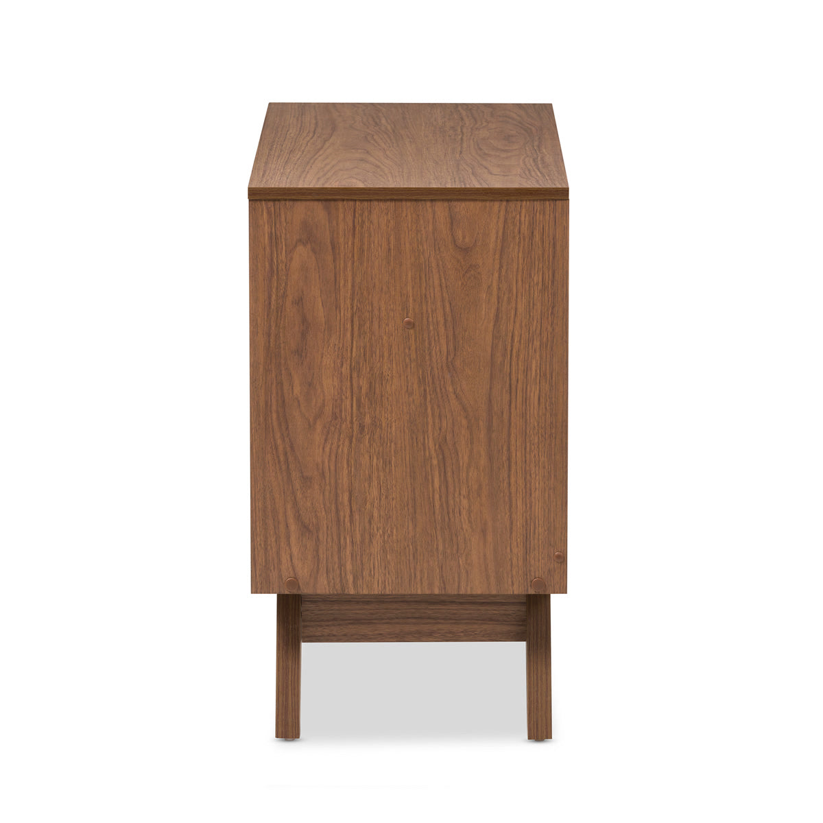 Baxton Studio Hildon Mid-Century Modern White and Walnut Wood 3-Drawer Storage Chest Baxton Studio-Dresser-Minimal And Modern - 5