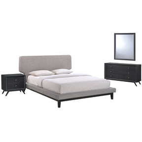 Modway Furniture Modern Bethany 4 Piece Queen Bedroom Set - MOD-5336-Minimal & Modern