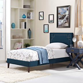 Modway Furniture Modern Josie Twin Fabric Platform Bed with Squared Tapered Legs - MOD-5597-Minimal & Modern