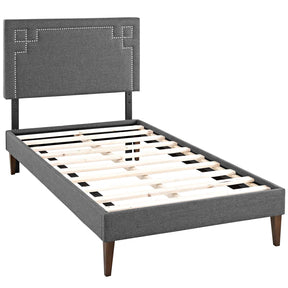 Modway Furniture Modern Josie Twin Fabric Platform Bed with Squared Tapered Legs - MOD-5597-Minimal & Modern