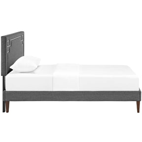 Modway Furniture Modern Josie Twin Fabric Platform Bed with Squared Tapered Legs - MOD-5597-Minimal & Modern