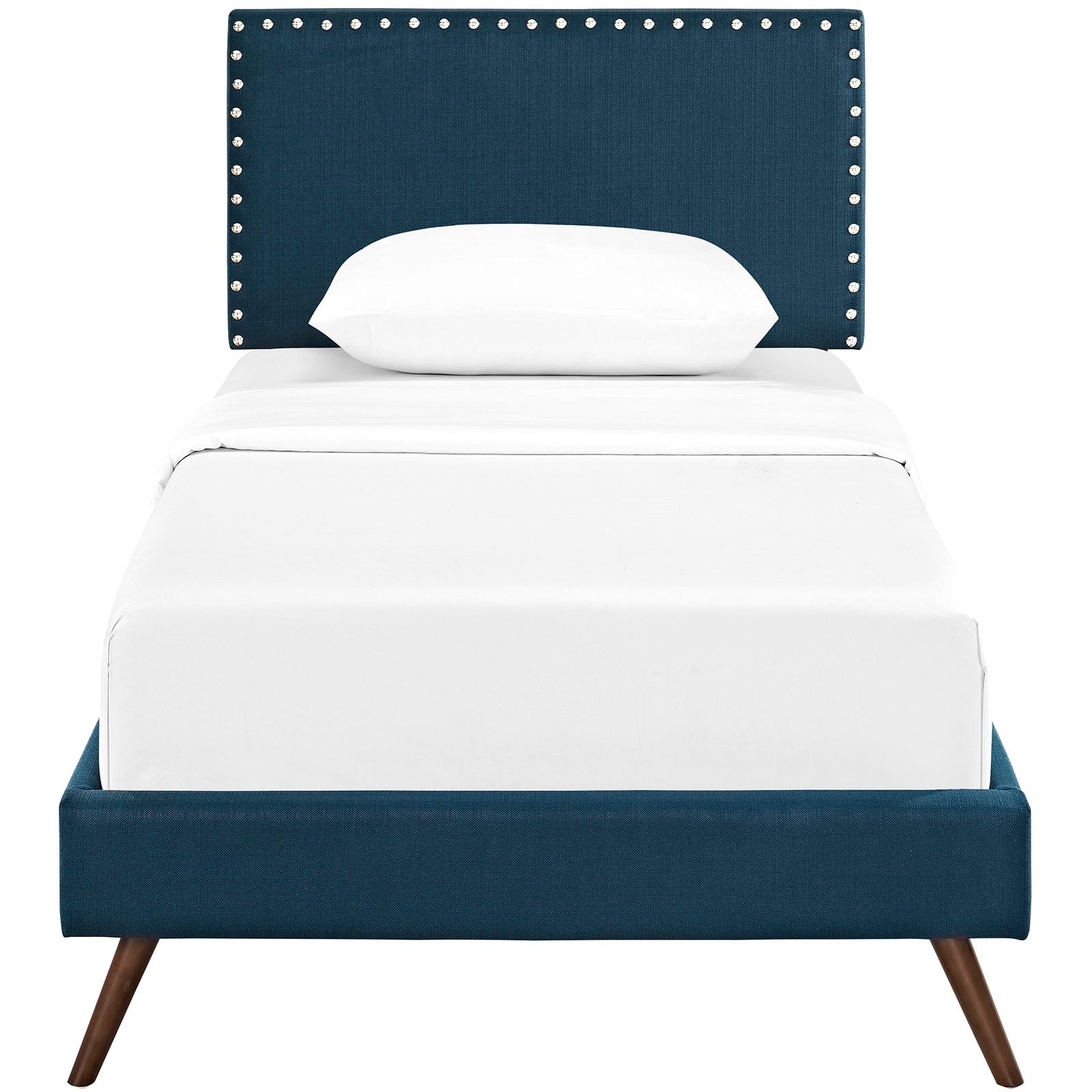 Modway Furniture Modern Phoebe Twin Fabric Platform Bed with Round Splayed Legs - MOD-5612-Minimal & Modern