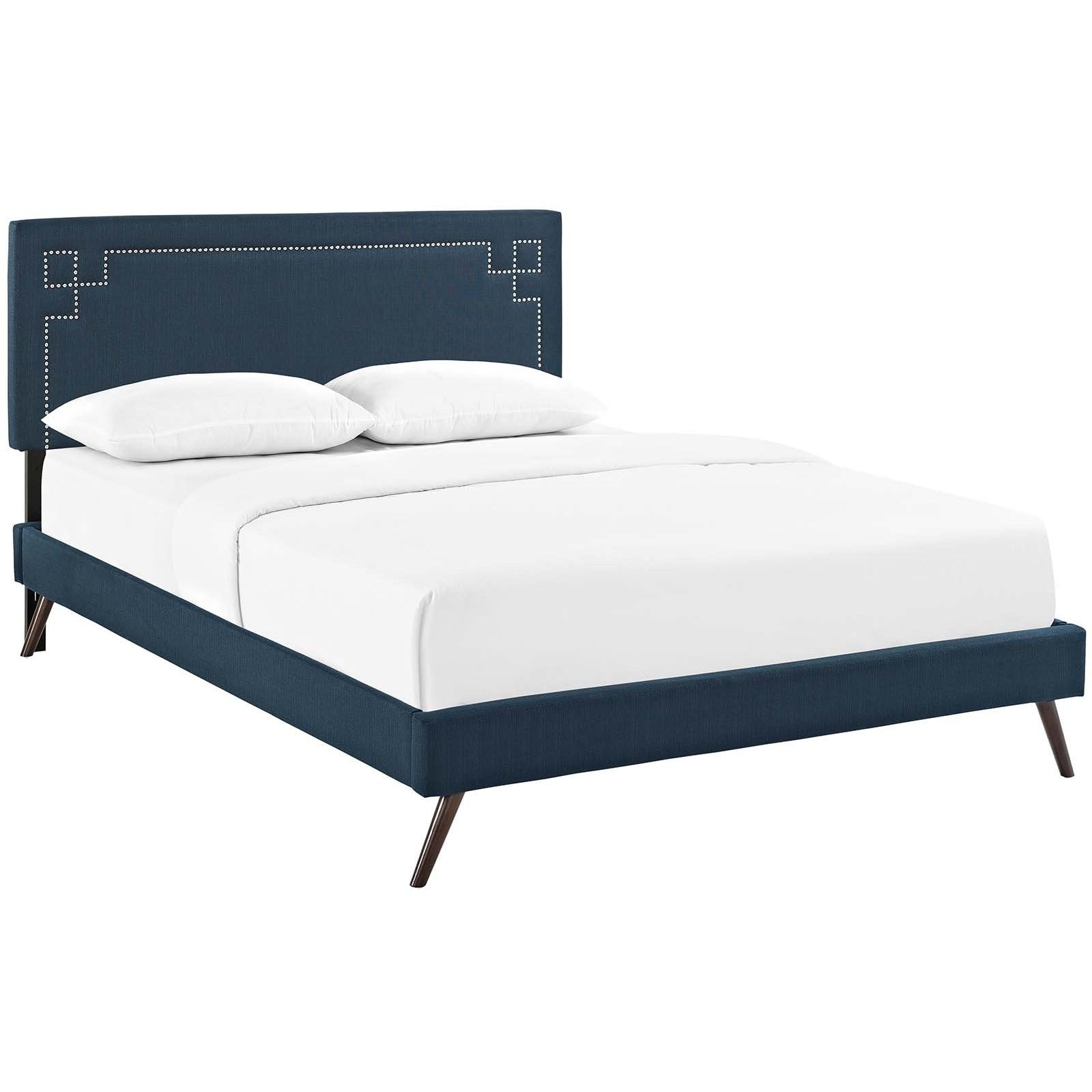 Modway Furniture Modern Josie Full Fabric Platform Bed with Round Splayed Legs - MOD-5656-Minimal & Modern