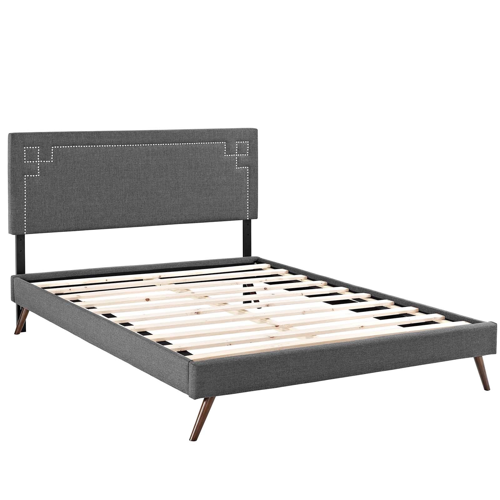 Modway Furniture Modern Josie Full Fabric Platform Bed with Round Splayed Legs - MOD-5656-Minimal & Modern