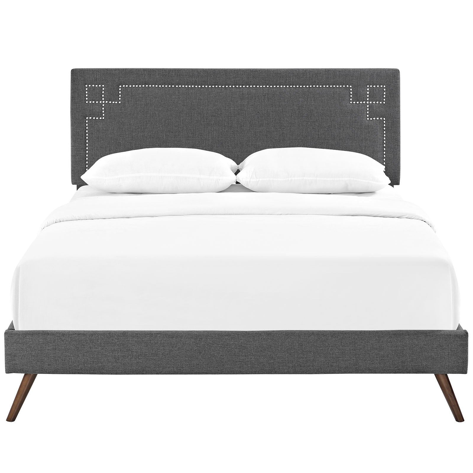 Modway Furniture Modern Josie Full Fabric Platform Bed with Round Splayed Legs - MOD-5656-Minimal & Modern