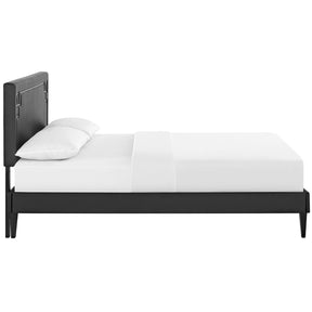 Modway Furniture Modern Josie Full Vinyl Platform Bed with Squared Tapered Legs - MOD-5657-Minimal & Modern