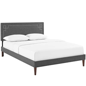 Modway Furniture Modern Josie Full Fabric Platform Bed with Squared Tapered Legs - MOD-5658-Minimal & Modern