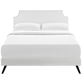 Modway Furniture Modern Laura Full Vinyl Platform Bed with Round Splayed Legs - MOD-5673-Minimal & Modern