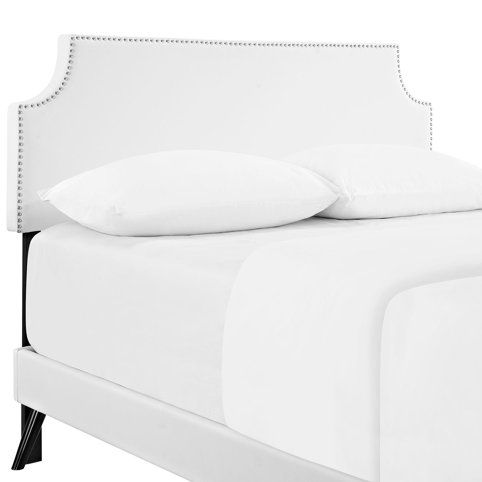 Modway Furniture Modern Laura Full Vinyl Platform Bed with Round Splayed Legs - MOD-5673-Minimal & Modern