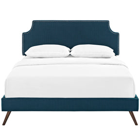 Modway Furniture Modern Laura Full Fabric Platform Bed with Round Splayed Legs - MOD-5674-Minimal & Modern