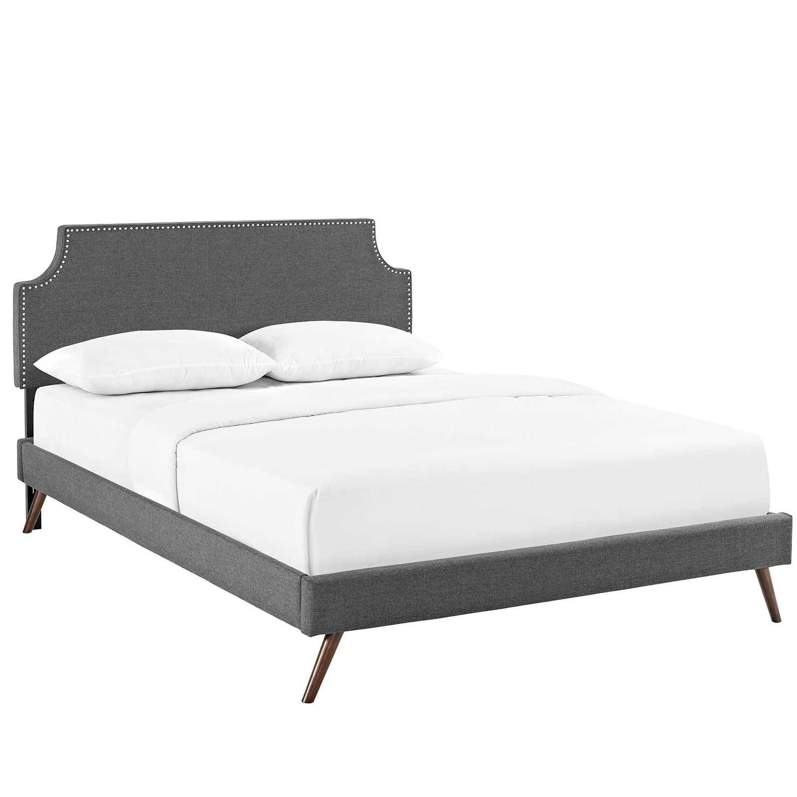 Modway Furniture Modern Laura Full Fabric Platform Bed with Round Splayed Legs - MOD-5674-Minimal & Modern