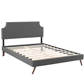 Modway Furniture Modern Laura Full Fabric Platform Bed with Round Splayed Legs - MOD-5674-Minimal & Modern