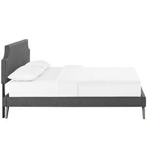 Modway Furniture Modern Laura Full Fabric Platform Bed with Round Splayed Legs - MOD-5674-Minimal & Modern