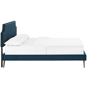 Modway Furniture Modern Laura Queen Fabric Platform Bed with Round Splayed Legs - MOD-5680-Minimal & Modern