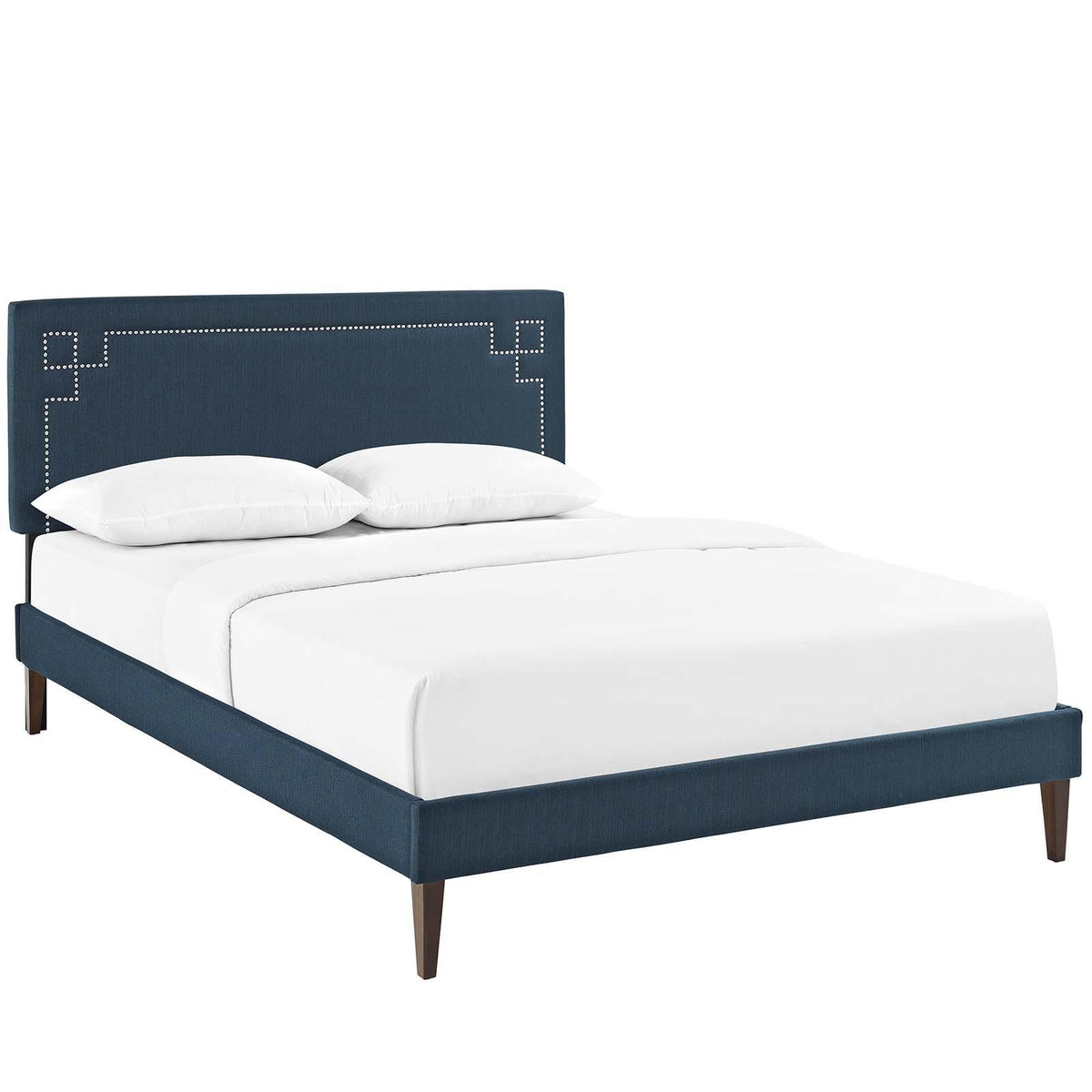 Modway Furniture Modern Ruthie King Fabric Platform Bed with Squared Tapered Legs - MOD-5941