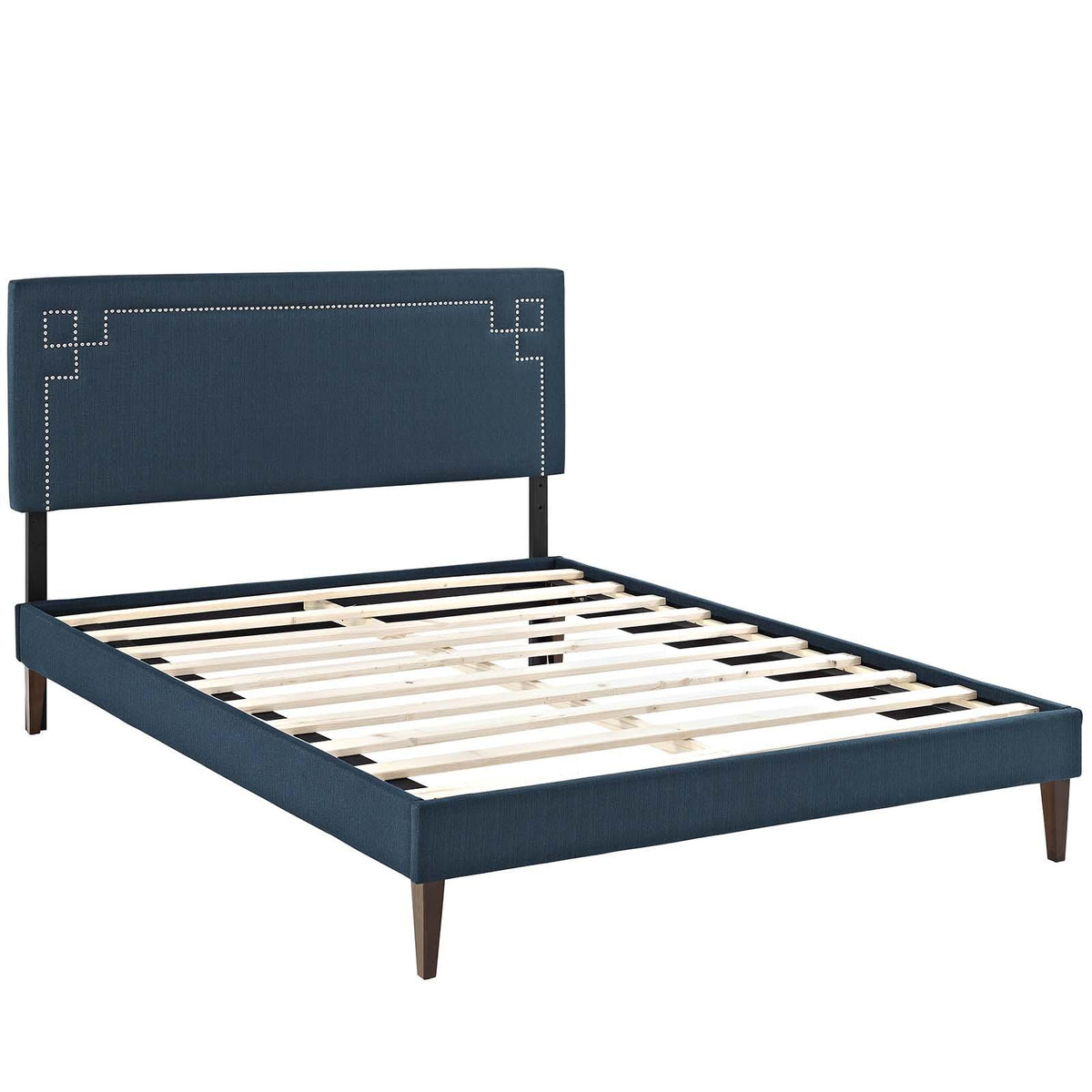 Modway Furniture Modern Ruthie King Fabric Platform Bed with Squared Tapered Legs - MOD-5941