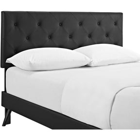 Modway Furniture Modern Tarah Full Vinyl Platform Bed with Round Splayed Legs - MOD-5976-Minimal & Modern