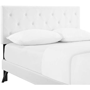 Modway Furniture Modern Tarah Full Vinyl Platform Bed with Round Splayed Legs - MOD-5976-Minimal & Modern