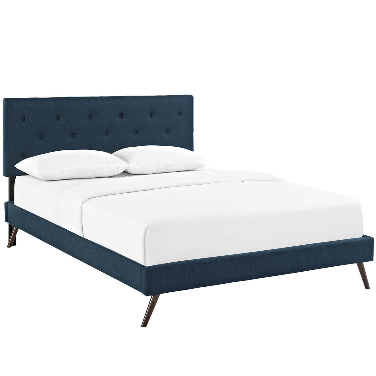 Modway Furniture Modern Tarah King Fabric Platform Bed with Round Splayed Legs - MOD-5981