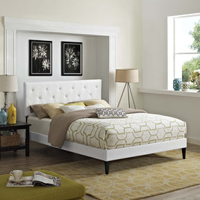 Modway Furniture Modern Tarah Full Vinyl Platform Bed with Squared Tapered Legs - MOD-5984-Minimal & Modern