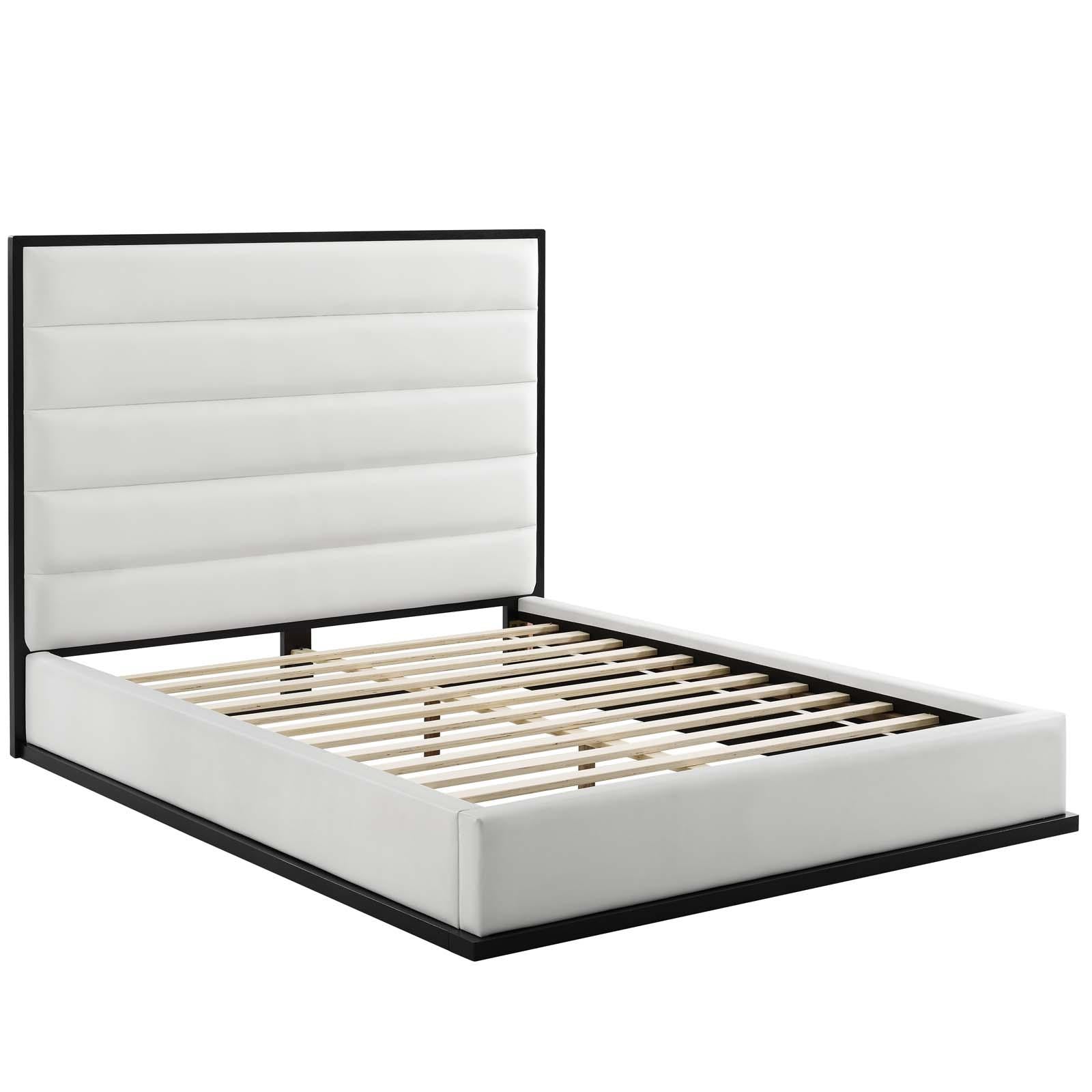 Modway Furniture Modern Ashland Queen Faux Leather Platform Bed - MOD-6045