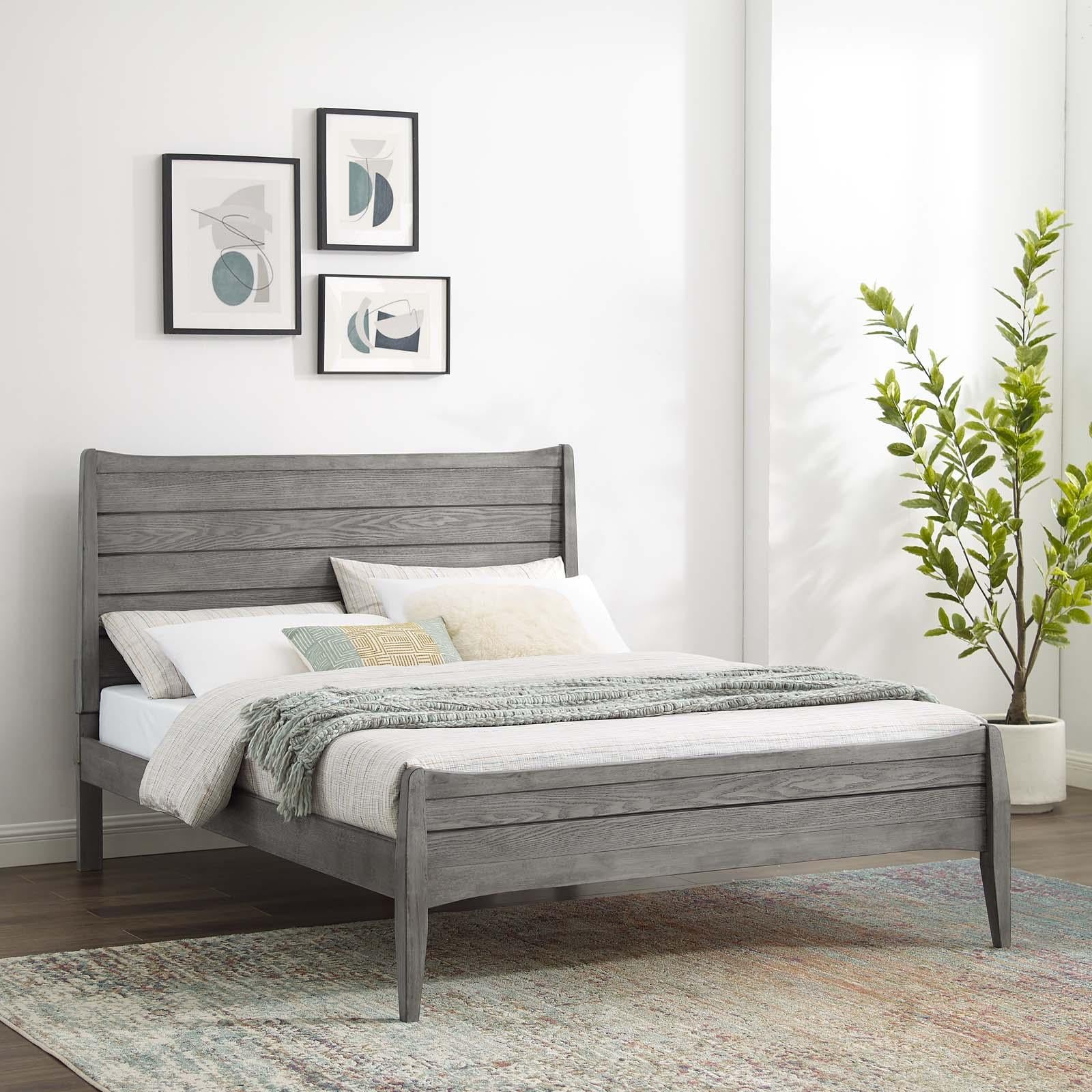 Modway Furniture Modern Georgia King Wood Platform Bed - MOD-6239