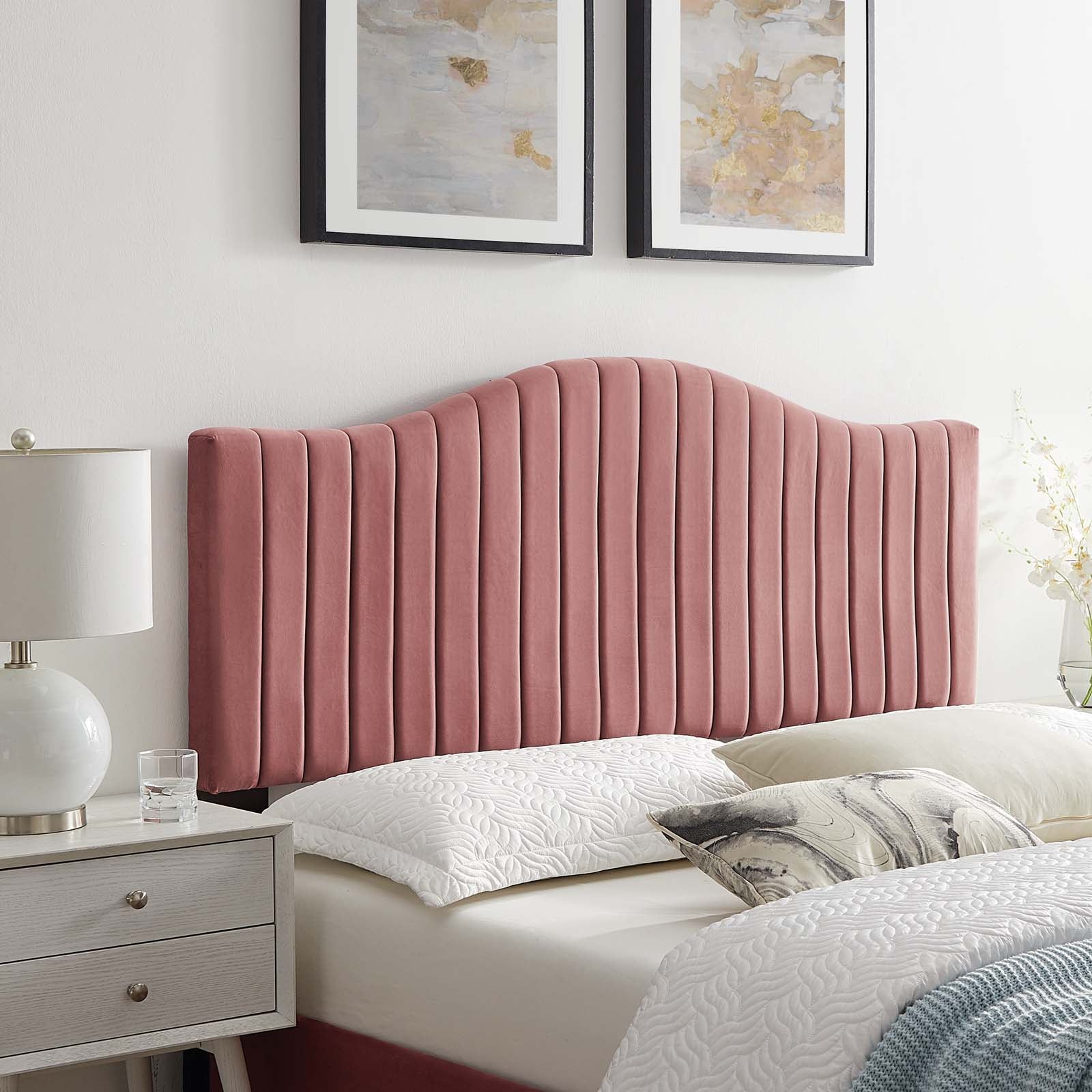 Modway Furniture Modern Brielle Channel Tufted Performance Velvet King/California King Headboard - MOD-6560